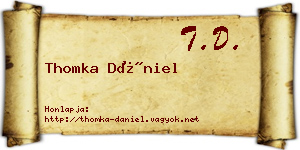 Thomka Dániel névjegykártya